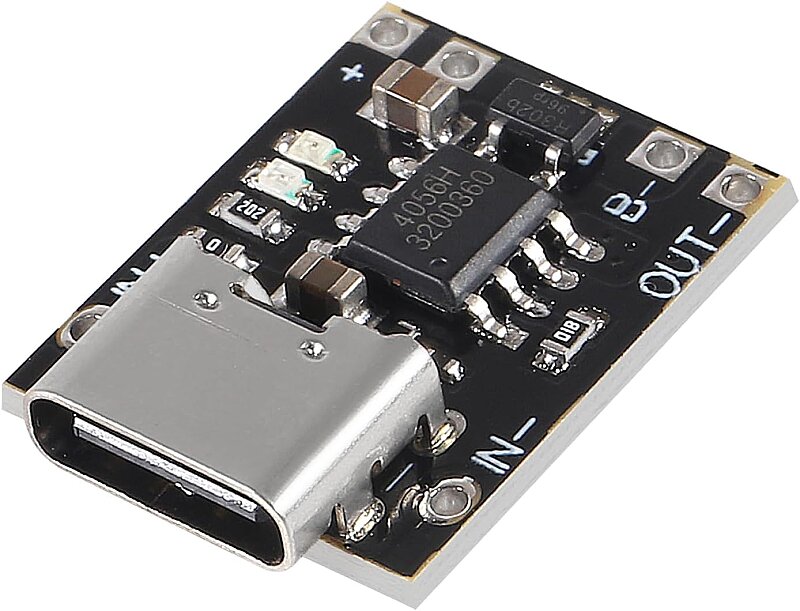 TP4056 3.7V Mini Şarj Devresi - Korumalı Mod Type C