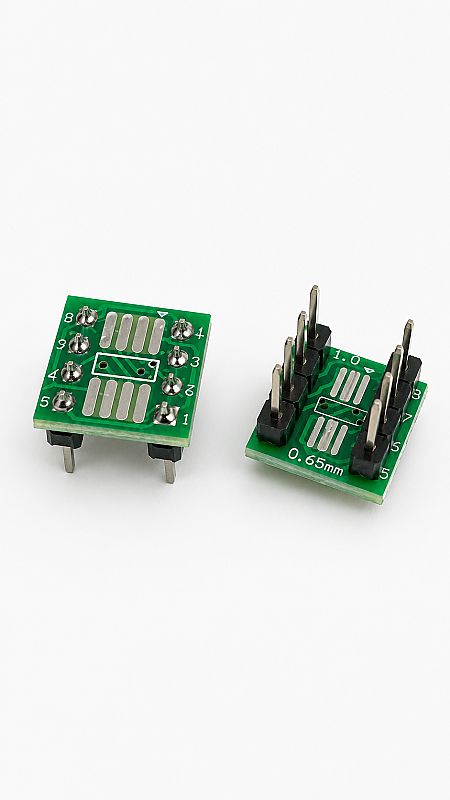 8 Pinli SO8/SMD8/MSOP8/TSAOP8/SOIC8/SOP8'yi DIP8'e Dönüştürücü Çift Taraflı Kart