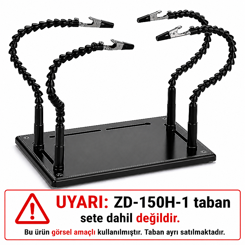 ZD-11P 4 Adet Timsah Uçlu PCB Tutucu - TABANSIZ