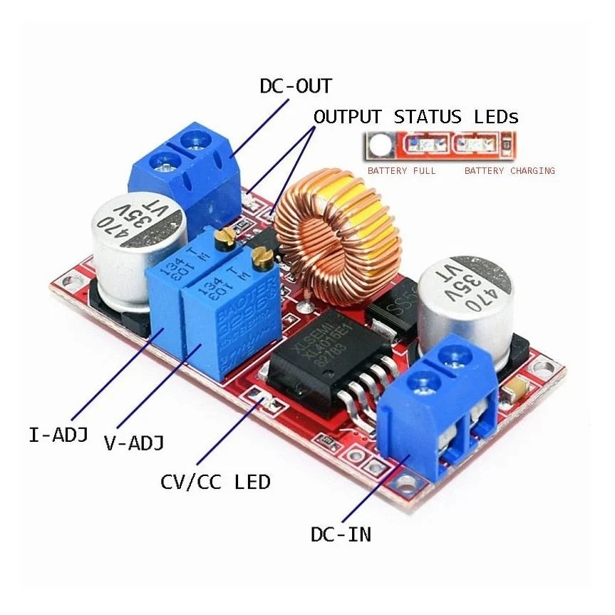 DC-DC Step Down 5A Lipo Şarj Modülü - XL4015 Akım ve Voltaj Ayarlı